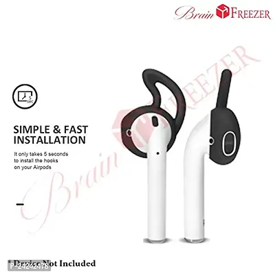 Brain Freezer 5pair (10pc) Soft Silicone Earbuds Cover Compatible with earpods earplugs (Not Compatible with Any Other Model)(Device Not Included) Black-thumb3