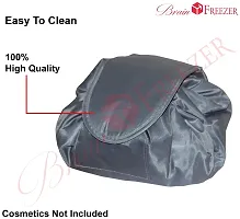 Brain Freezer Lazy Multifunction Storage Portable Cosmetic Round Toiletry Bags (Plain Dark Blue)-thumb1