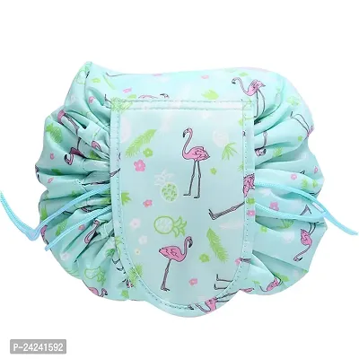 Brain Freezer Cosmetic Bag Drawstring Travel Makeup Bag Pouch Multifunction Storage Portable Toiletry Bags (Pink Green)