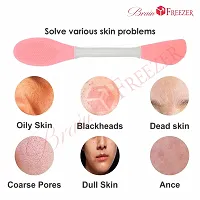 Brain Freezer Soft Facial Applicator Hairless Silicone Mud Mask Brush (Light Pink White)-thumb4