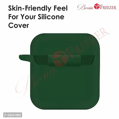 Brain Freezer TPU Shock Proof Protection Sleeve Skin Carrying Bag Box Cover Compatible with Boat 141/148 Airdopes It is Not Compatible with Any Other Device Dark Green (Airdopes Not Included)-thumb5