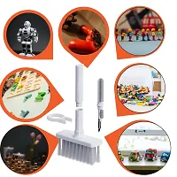 Anvirtue 5 in 1 Keyboard  Earphone Cleaner Multi-Function Computer Cleaning Tools Kit Corner Gap Duster Keycap Puller (White Gray)-thumb2