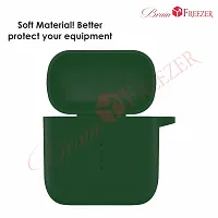 Brain Freezer TPU Shock Proof Protection Sleeve Skin Carrying Bag Box Cover Compatible with Boat 141/148 Airdopes It is Not Compatible with Any Other Device Dark Green (Airdopes Not Included)-thumb1