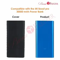 Brain Freezer Silicon Soft Cover Case Compatible with Mi Power Bank 3i 10000 mAh/Mi Wireless Power Bank 10000 mAh (Black) [Device Not Included]-thumb3