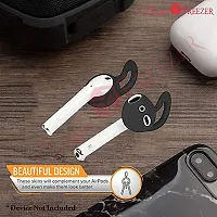 Brain Freezer Compatible with OnePlus Buds | Silicone Earbuds Eartips Earhooks Grip Case Cover | No Ear Pain, Secure Fit | Does Not Fit in Charging Case (1Pair | Black)-thumb4