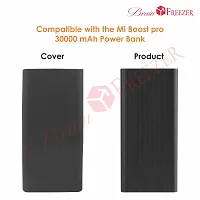 Brain Freezer Silicone Soft Cover Case Compatible with Mi Boost Pro Power Bank (Black, 30000 mAh) (Device Not Included)-thumb3