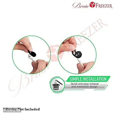 Brain Freezer 2pair (4pc) Soft Silicone Cover Compatible with earpods Earbuds earplugs (Not Compatible with Any Other Model) (Device Not Included) Black-thumb3