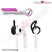 Brain Freezer 2pair (4pc) Soft Silicone Cover Compatible with earpods Earbuds earplugs (Not Compatible with Any Other Model) (Device Not Included) Black-thumb1