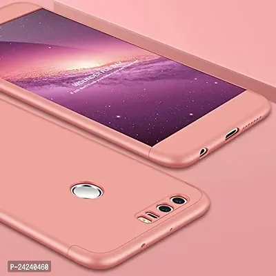 Brain Freezer 3 in 1 Full Front and Back Protection Luxury Ultra Slim Phone Case Cover Compatible with Huawei Honor 8 lite Rose Golden-thumb3