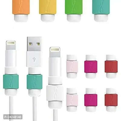 Brain Freezer Data Cable Protector Cover for USB Charger Cable Cord (Multicolour) - Pack of 20