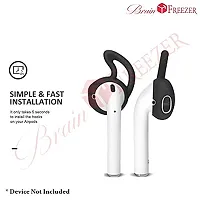 Brain Freezer 2pair (4pc) Soft Silicone Cover Compatible with earpods Earbuds earplugs (Not Compatible with Any Other Model) (Device Not Included) Black-thumb3