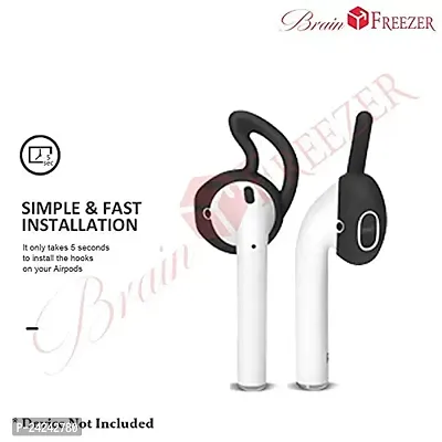 Brain Freezer 2pair (4pc) Soft Silicone Cover Compatible with earpods Earbuds earplugs (Not Compatible with Any Other Model) (Device Not Included) Black-thumb4