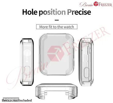 Brain Freezer TPU Soft Full Screen Guard Protector All-Around Protective Case Clear Cover Bumper Accessories Compatible with Mi Watch 2019 18mm Clear (Watch Not Included)-thumb3