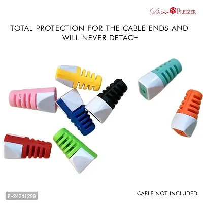 Brain Freezer Universal Data Cable Protector Compatible for iPod/iPhone/Samsung/Android USB/Cables (Multicolour, Set of 32)-thumb5