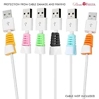 Brain Freezer Universal Data Cable Protector Compatible for iPod/iPhone/Samsung/Android USB/Cables (Multicolour, Set of 32)-thumb3