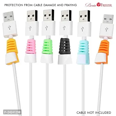 Brain Freezer Universal Data Cable Protector Compatible for iPod/iPhone/Samsung/Android USB/Cables (Multicolour, Set of 32)-thumb4