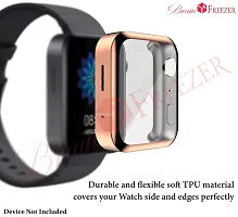 Brain Freezer TPU Soft Full Screen Guard Protector All-Around Protective Case Clear Cover Bumper Accessories Compatible with Mi Watch 2019 18mm Rose Golden (Watch Not Included)-thumb4