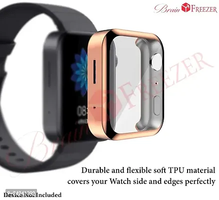 Brain Freezer TPU Soft Full Screen Guard Protector All-Around Protective Case Clear Cover Bumper Accessories Compatible with Mi Watch 2019 18mm Rose Golden (Watch Not Included)-thumb5
