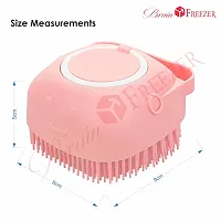 Brain Freezer Silicon Square Massage For Cleaning Body Scrubber Shampoo Dispenser Bathing Tool | Brushes, Men  Women Pink-thumb1