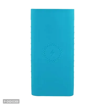 Brain Freezer Silicon Soft Cover Case Compatible with Mi Power Bank 3i 10000 mAh/Mi Wireless Power Bank 10000 mAh (Blue) [Device Not Included] (Blue)-thumb0