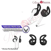 Brain Freezer 2pair (4pc) Soft Silicone Cover Compatible with earpods Earbuds earplugs (Not Compatible with Any Other Model) (Device Not Included) Black-thumb4