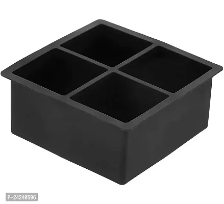 Brain Freezer 4 Cavity Silicone Brick Ice Tray, Black