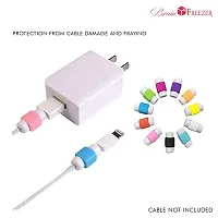 Brain Freezer Data Cable Protector Cover for USB Charger Cable Cord (Multicolour) - Pack of 20-thumb3