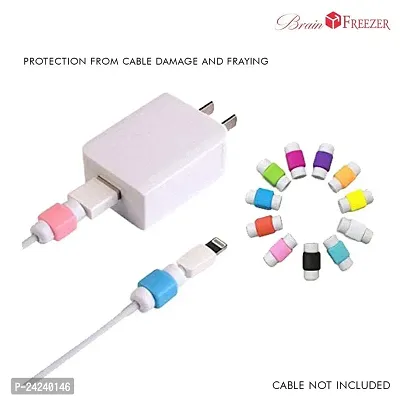 Brain Freezer Data Cable Protector Cover for USB Charger Cable Cord (Multicolour) - Pack of 20-thumb4