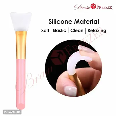 Brain Freezer Soft Facial Applicator Hairless Silicone Mud Mask Brush Pink-thumb5