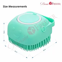 Silicon Pack Of 2 Square Massage For Cleaning Body Scrubber Shampoo Dispenser Bathing Tool | Brushes, Men  Women (Mix Colour, Multi Design 2pcs)-thumb1