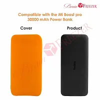 Brain Freezer Silicon Soft Cover Case Compatible with Redmi Power Bank 10000 mAh (Orange) [Device Not Included]-thumb3