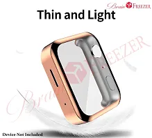 Brain Freezer TPU Soft Full Screen Guard Protector All-Around Protective Case Clear Cover Bumper Accessories Compatible with Mi Watch 2019 18mm Rose Golden (Watch Not Included)-thumb1