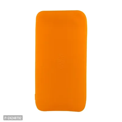 Brain Freezer Silicon Soft Cover Case Compatible with Redmi Power Bank 10000 mAh (Orange) [Device Not Included]-thumb0