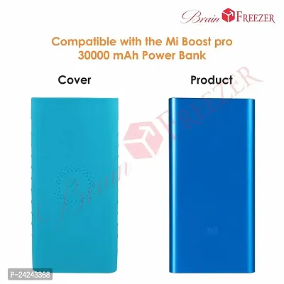 Brain Freezer Silicon Soft Cover Case Compatible with Mi Power Bank 3i 10000 mAh/Mi Wireless Power Bank 10000 mAh (Blue) [Device Not Included] (Blue)-thumb4