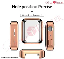 Brain Freezer TPU Soft Full Screen Guard Protector All-Around Protective Case Clear Cover Bumper Accessories Compatible with Mi Watch 2019 18mm Rose Golden (Watch Not Included)-thumb2