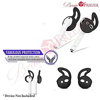 Brain Freezer 5pair (10pc) Soft Silicone Earbuds Cover Compatible with earpods earplugs (Not Compatible with Any Other Model)(Device Not Included) Black-thumb1