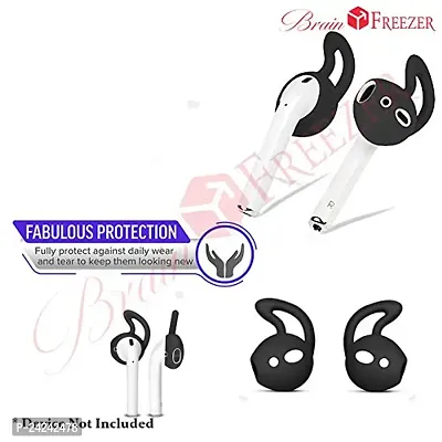 Brain Freezer 5pair (10pc) Soft Silicone Earbuds Cover Compatible with earpods earplugs (Not Compatible with Any Other Model)(Device Not Included) Black-thumb2