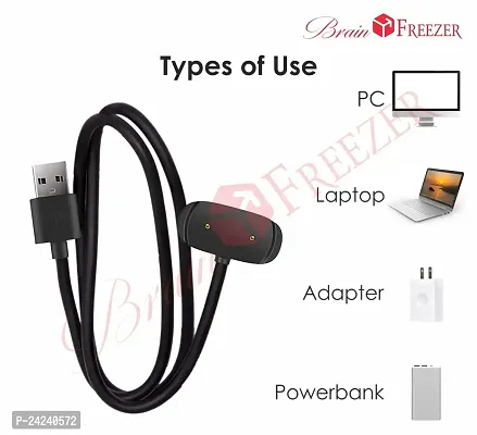 Brain Freezer Magnetic Charger Compatible with Amazfit Bip U Pro/Bip U/ GTR2/ GTR2e/ GTS2/ GTS2e/ GTS2 Mini/Pop/Pop Pro Portable Charger with USB Charge Cable Black-thumb5