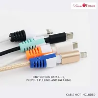 Brain Freezer Universal Data Cable Protector Compatible for iPod/iPhone/Samsung/Android USB/Cables (Multicolour, Set of 32)-thumb2