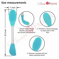 Brain Freezer Silicone Facial Face Scrubber Multipurpose, 2 in 1 for Pore Cleansing, Gentle Exfoliating, Removing Blackhead Brush (Pack Of 4) Brush Multi-colour-thumb2