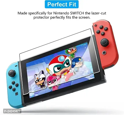 Brain Freezer Pack Of 3 Tempered Glass Screen Protector Compatible With Nintendo Switch 2017 - Full Screen Coverage  Easy Installation Kit Clear-thumb3