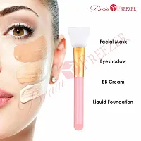 Brain Freezer Soft Facial Applicator Hairless Silicone Mud Mask Brush Pink-thumb3