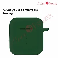 Brain Freezer TPU Shock Proof Protection Sleeve Skin Carrying Bag Box Cover Compatible with Boat 141/148 Airdopes It is Not Compatible with Any Other Device Dark Green (Airdopes Not Included)-thumb3