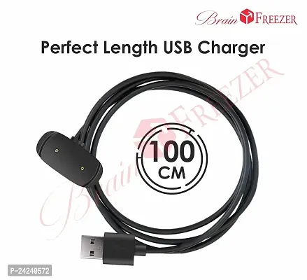 Brain Freezer Magnetic Charger Compatible with Amazfit Bip U Pro/Bip U/ GTR2/ GTR2e/ GTS2/ GTS2e/ GTS2 Mini/Pop/Pop Pro Portable Charger with USB Charge Cable Black-thumb2