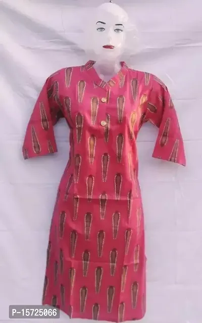 Beautiful A-Line  Printed Cotton Kurta-thumb0