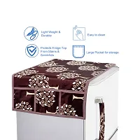 Designer Brown PVC Printed Fridge Mat-thumb3