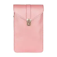 Stylish Peach PU Solid Sling Bags For Women-thumb1