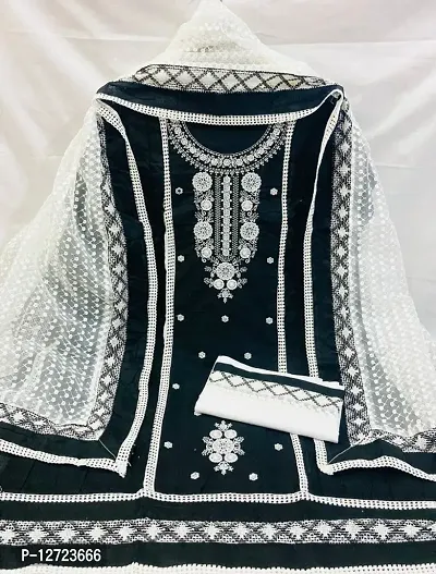 Fancy Cotton Unstitched Dress Material For Women