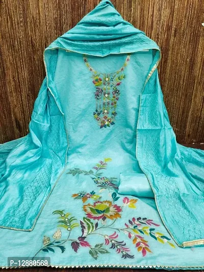 Fancy Banarasi Jacquard Unstitched Dress Material for Women