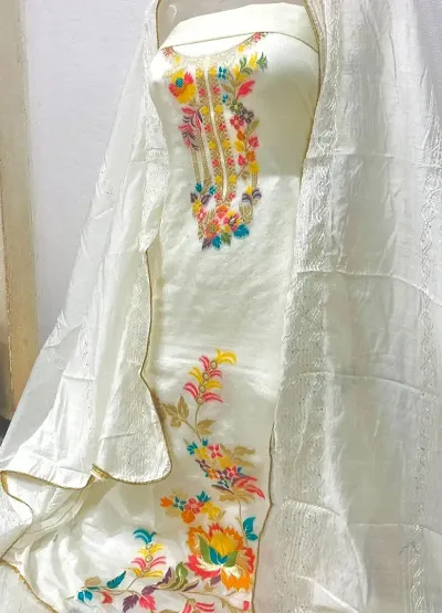 Fancy Jacquard Embroidered Unstitched Suit